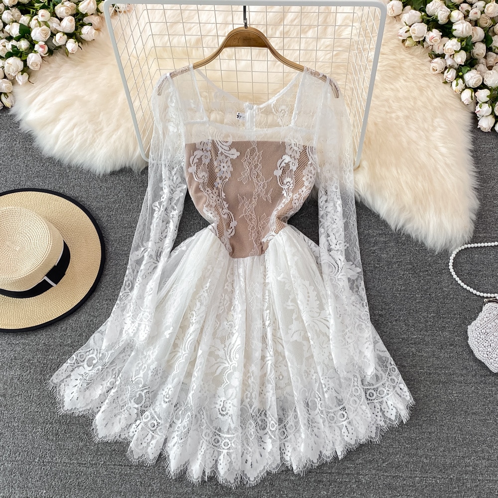 cute white grad dresses Puffy Sleeves Short Homecoming Dress,Graduation Dress Y1340 – Simplepromdress inv-66 wash cold with like Long Sleeve Dress Zara Size:Customize size
