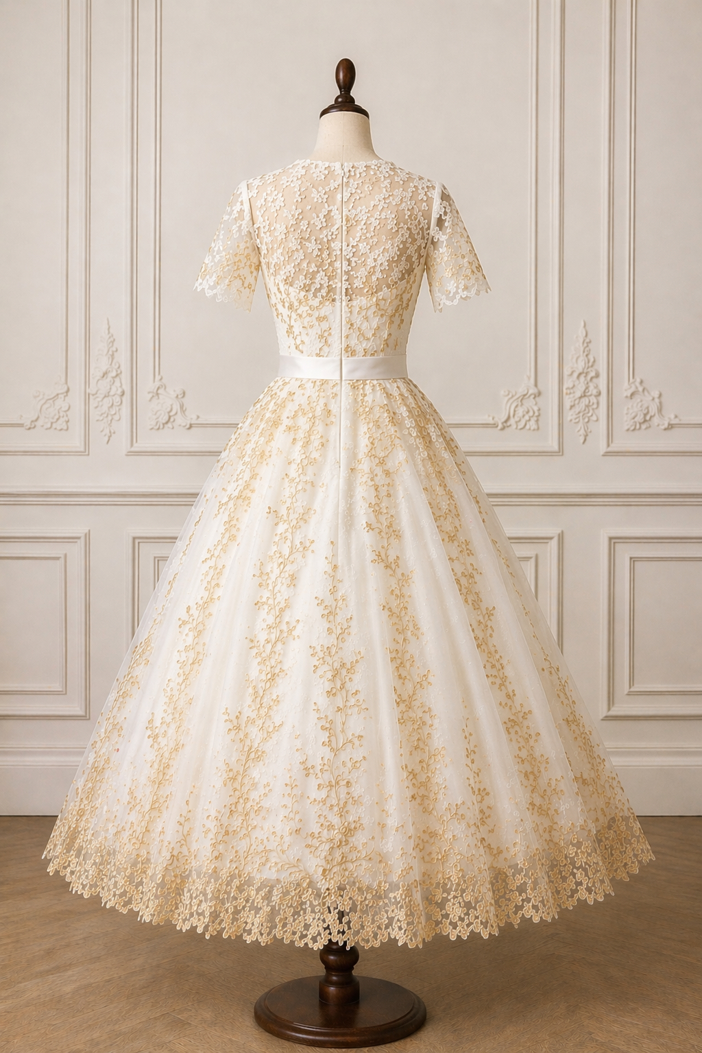 slim fit dress slacks Vintage Mermaid V-neck Open Back Ivory Lace Wedding Dresses, Elegant  Wedding Gown,MW405