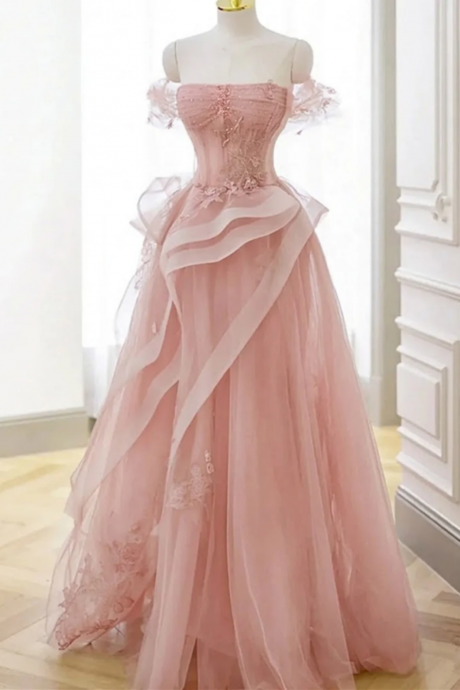 Brown A Line Satin Long Prom Dress, Brown Long Formal Dress on Luulla