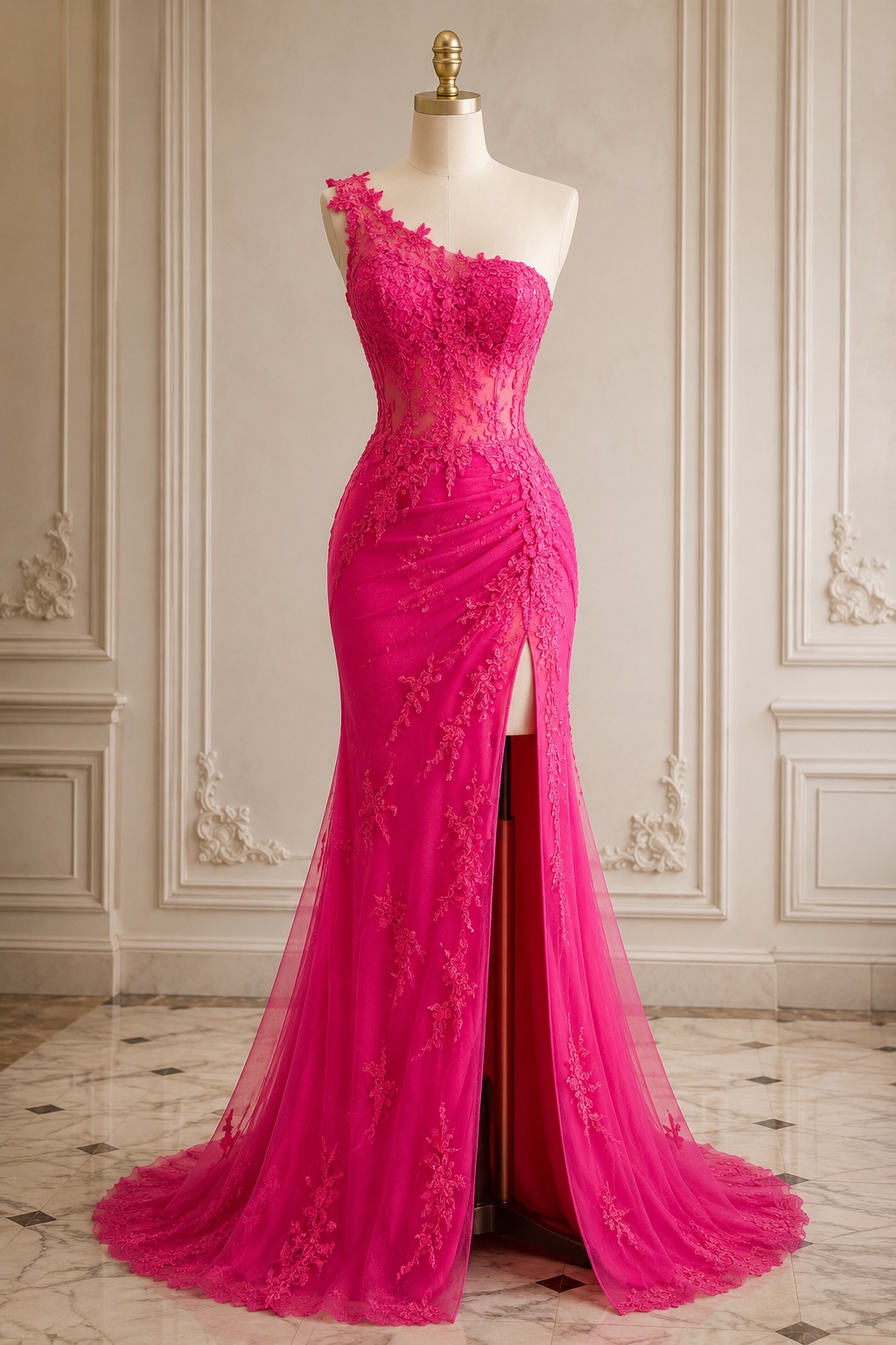 hot pink one shoulder cocktail dress Lace Appliqué Mermaid Evening With High Slit And Sweep Train on Luulla Style:WKD50147 exchange124 David's Bridal, Tulle Metallic-Beaded Mini dress %0D%0A%0D%0A%26nbsp%3B%0D%0A%0D%0A%26nbsp%3B%0D%0A*%26nbsp%3BOrder%20one%20size%20up%20for%20a%20relaxed%20fit