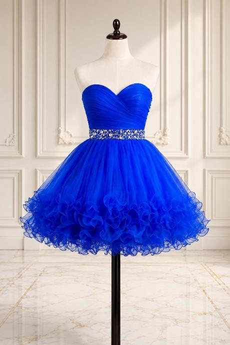 short royal blue bridesmaid dresses Elegant Chiffon Lace Sleeveless on Luulla short royal blue dress
