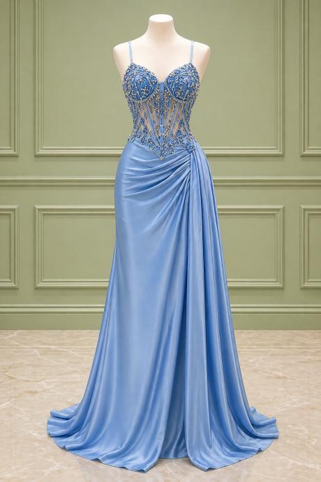 sachin and babi light blue dress Fit And Flare Black Tie Dress With Slit
